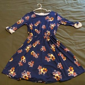 French Grey - Floral dress